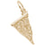 Pizza Slice Charm in Yellow Gold Plated