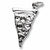 Pizza Slice charm in 14K White Gold