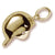 Baseball Helmet charm in Yellow Gold Plated hide-image