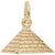 Pyramid Charm in Yellow Gold Plated
