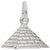Pyramid Charm In 14K White Gold