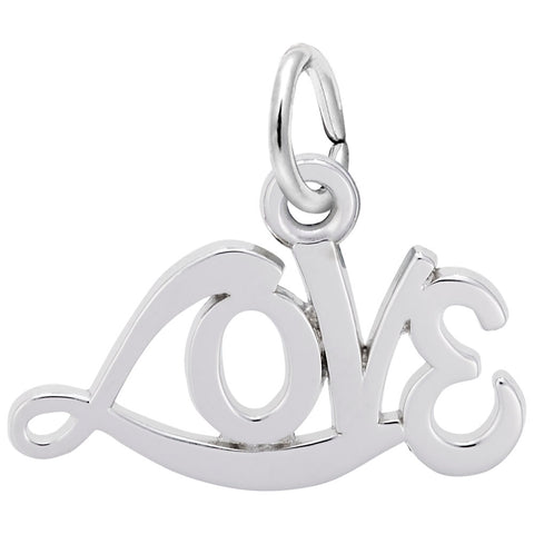 Love Charm In 14K White Gold