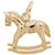 Rocking Horse Charm In Yellow Gold