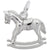 Rocking Horse Charm In Sterling Silver