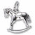 Rocking Horse charm in 14K White Gold hide-image