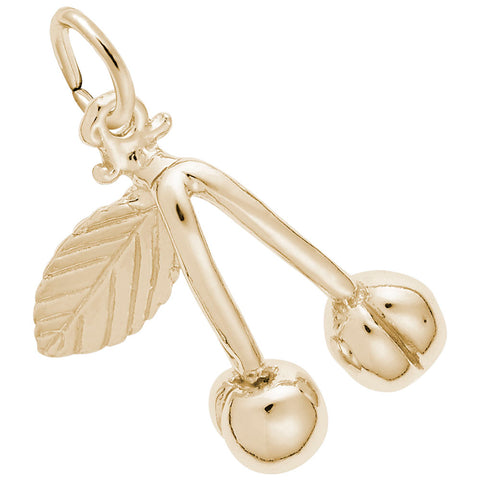 Cherries Charm in Yellow Gold Plated