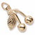 Cherries charm in Yellow Gold Plated hide-image