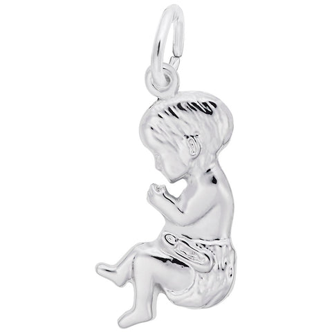Baby Charm In 14K White Gold