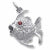 Fish charm in Sterling Silver hide-image