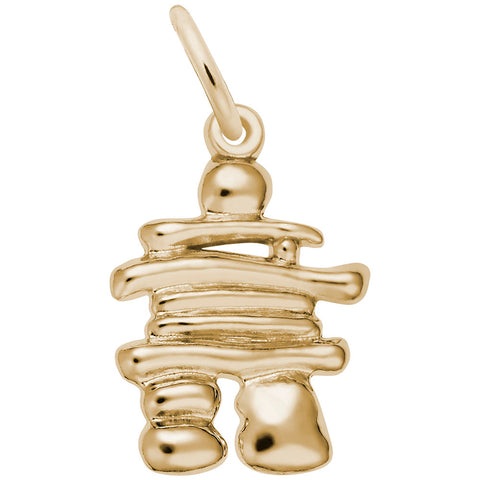 Inukshuk Charm In Yellow Gold