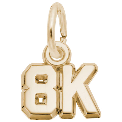 8K Race Charm in Yellow Gold Plated