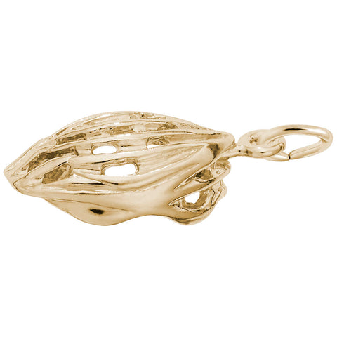 Cyclist Helmet Charm in Yellow Gold Plated