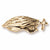 Cyclist Helmet charm in Yellow Gold Plated hide-image