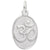 Yoga Symbol Charm In Sterling Silver