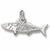 Mackarel Fish charm in Sterling Silver hide-image