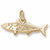 Mackarel Fish charm in Yellow Gold Plated hide-image