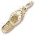 White Cz Sandal charm in Yellow Gold Plated hide-image