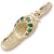Emerald Green Sandal charm in 14K Yellow Gold