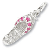 Ruby Red Sandal charm in Sterling Silver hide-image