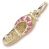 Ruby Red Sandal charm in Yellow Gold Plated hide-image