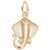 Sting Ray Charm In Yellow Gold