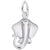 Sting Ray Charm In 14K White Gold