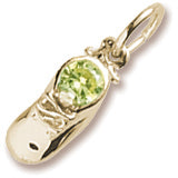 August Birthstone charm in Yellow Gold Plated hide-image