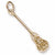 Lacrosse charm in Yellow Gold Plated hide-image