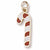 Candy Cane W/Color charm in Yellow Gold Plated hide-image