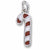 Candy Cane W/Color charm in Sterling Silver hide-image
