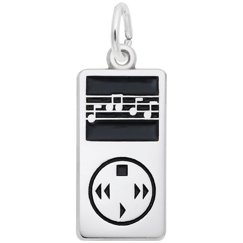 Personal Listening Device Charm In Sterling Silver