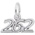 Marathon 26.2 With White Spinel Charm In Sterling Silver