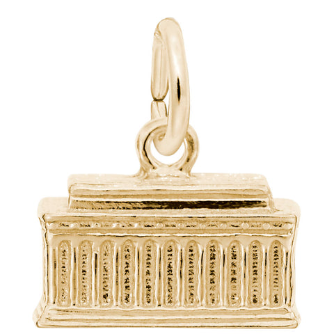 Lincoln Memorial Charm in Yellow Gold Plated