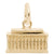 Lincoln Memorial Charm in Yellow Gold Plated
