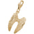 Angel Wings Charm in Yellow Gold Plated