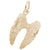 Angel Wings Charm in Yellow Gold Plated