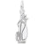 Golf Bag Charm In Sterling Silver
