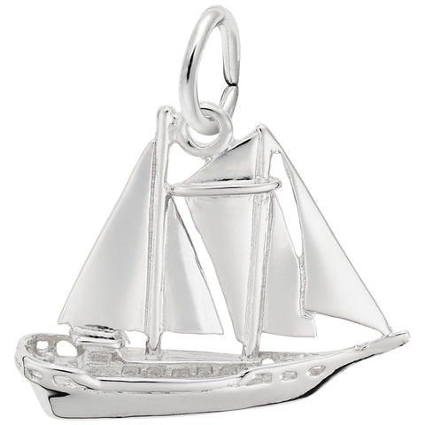 Sailboat Charm In Sterling Silver