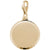 Round Disc Dia Cut Charm in Yellow Gold Plated