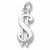 Dollar Sign charm in 14K White Gold hide-image