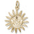 Dominica Sun Large charm in Yellow Gold Plated hide-image