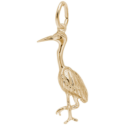 Heron Charm in Yellow Gold Plated