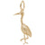 Heron Charm in Yellow Gold Plated