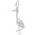 Heron Charm In Sterling Silver