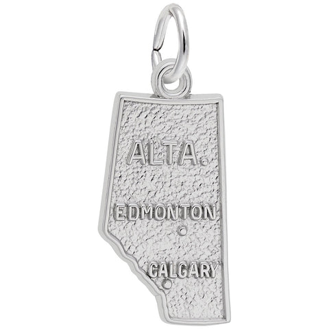 Alberta,Canada Charm In Sterling Silver