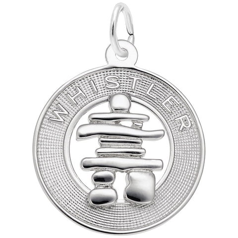 Whistler Inukshuk Charm In Sterling Silver