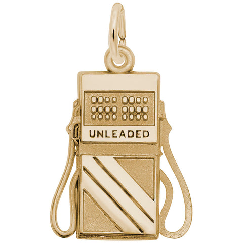 Gas Pump Charm In Yellow Gold