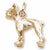Boston Terrier charm in Yellow Gold Plated hide-image