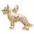 German Shepherd charm in Yellow Gold Plated hide-image