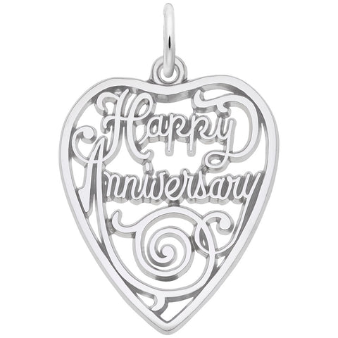 Anniversary Charm In Sterling Silver